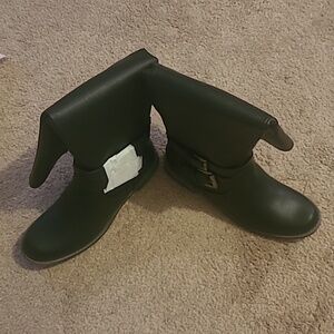 Zipper flat boots